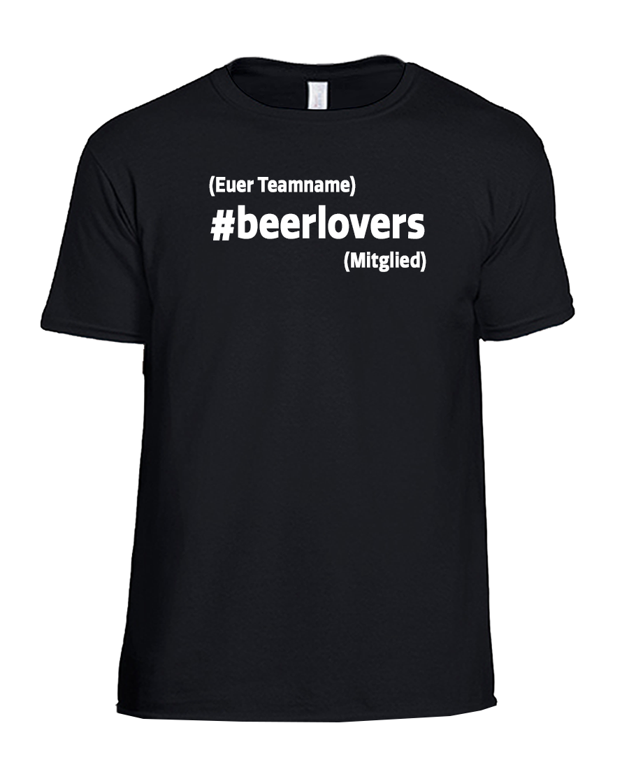 T-Shirt mit Personalisierung für Teams [schwarz]